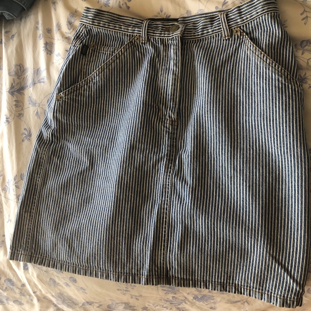 Ralph Lauren High-Waisted/Pin-Striped Skirt